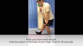 Physiotherapy Quads and hamstring stretch [upl. by Sidhu]