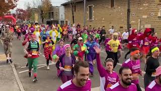 Le départ du 13 km du Marathon international du Beaujolais [upl. by Lockwood41]