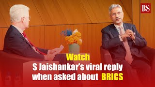 Watch S Jaishankar’s viral reply when asked about Brics [upl. by Nerval335]