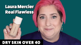 LAURA MERCIER REAL FLAWLESS FOUNDATION  Dry Skin Review amp Wear Test [upl. by Nwahsd826]