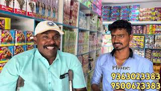 Sri Ram Crackers Outlet From Vembakottai Sivakasi  phone 93630 2338395009 23383 [upl. by Ellehcram]