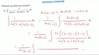 Integration 1 cosx  a cosx  b dx [upl. by Ennaeilsel855]