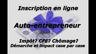 Autoentrepreneur  inscription en ligne  Astuces et pièges à éviter [upl. by Neras]