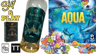 Aqua and Amrut Bagheera Indian Single Malt Whisky  Sip amp Play  Board Game Whisky Pairing [upl. by Latyrc614]