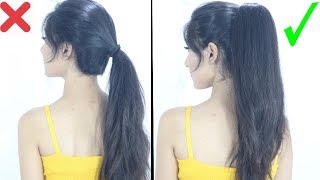 New High Ponytail Hairstyle For School College Work  Long Ponytail [upl. by Adiari]