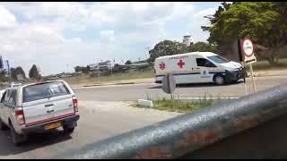 Zimbabwe President Mnangagwa insane motorcade right in front of my eyes guns military limo [upl. by Conner18]