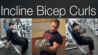 Incline Bench Bicep Curls Workout [upl. by Ridgley]