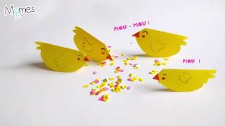 Des ptits poussins en papier [upl. by Werdma]