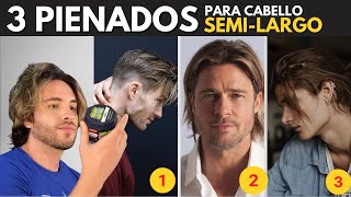 3 PEINADOS PARA CABELLO SEMILARGO Y QUIERES CRECER TU CABELLO [upl. by Diad583]