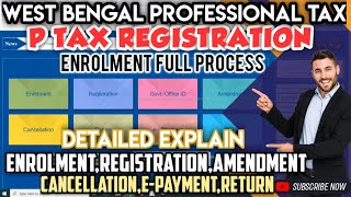 Professional tax Registraionptax ruturnEpaymentEnrolmentCalculationcertificate generate process [upl. by Nedmac942]