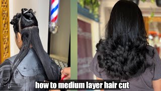 medium layer haircut  butterfly haircut  step by step  tutorial  in hindi  youtube ￼ [upl. by Aldredge]