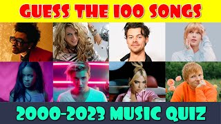 Guess the Song Music Quiz  100 Most Popular Songs 2000 to 2023 [upl. by Monika]