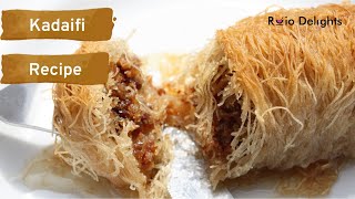 Kadaifi Recipe Made Easy  Roio Delights [upl. by Trinee]