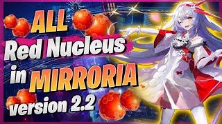 Mirroria 22 ALL RED NUCLEUS Locations  Tower of Fantasy [upl. by Ahsilad]