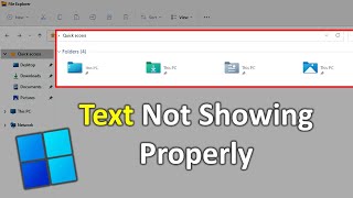 How to Fix Text Not Showing in Windows 11 [upl. by Heeley796]