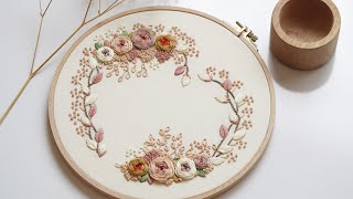 Heart designEmbroidery tutorial [upl. by Ialokin]