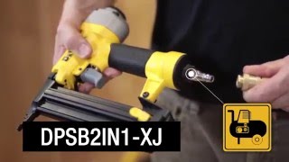 DEWALT® België  2IN1 Combinatie nietmachine en 18 gauge afwerkingstacker van DEWALT  DPSB2IN1 [upl. by Simah]