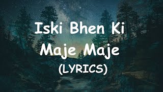 Iski Bhen Ki Maje Maje Official lyrics Rod Pe Kothi Ho SongtubeNew Haryanvi Song 2024 [upl. by Uahsoj]