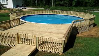 Above Ground Pool Deck Made From Pallets [upl. by Camilo]