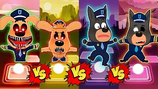 Sheriff Labrador Team🆚Sheriff Labrador Exe Team  Tiles Hop EDM Rush Who is the most cooler of all [upl. by Nuawed]