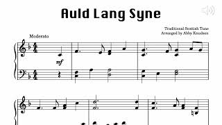 Auld Lang Syne  EasyIntermediate Piano Sheet Music [upl. by Swords]