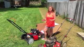 Troy  bilt self propelled two speed lawn mower review [upl. by Weldon]