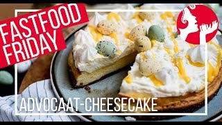 FASTFOOD FRIDAY Advocaatcheesecake met paaseitjes  OhMyFoodness [upl. by Ljoka888]