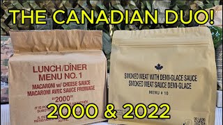 TWO CANADIAN RATIONS 2000 amp 2024  MENU 10 BEEF WITH DEMI GLACE SAUCE [upl. by Nedry]