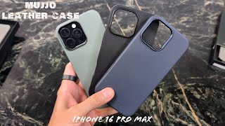 iPhone 16 Pro Max Mujjo Leather Case Review  Premium Features [upl. by Ardyaf]