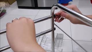 KR010 304 Stainless Steel Over Sink Dish Rack Kitchen Rack [upl. by Ahsekam]