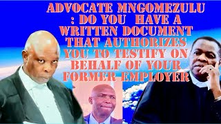 Advocate Mngomezulu  I want document authorizing you to testify on behalf of your former employer [upl. by Najram378]