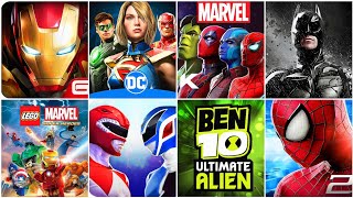 Top 15 Best SUPERHERO Games for Android 2024 [upl. by Sisenej]