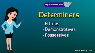 Determiners  Determiners In English Grammar  Articles Demonstratives and Possessives  TypesUses [upl. by Cnahc]