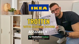 IKEA TROTTEN CABINET WITH SLIDING DOORS  ASSEMBLY TUTORIAL [upl. by Damicke]