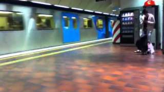 Siemens Train leaving Melbourne Central Station [upl. by Enineg]