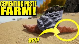 ACHATINA OP CEMENTING PASTE FARM HOW NOT TO BE A NOOB  ARK SURVIVAL EVOLVED [upl. by Tamma]