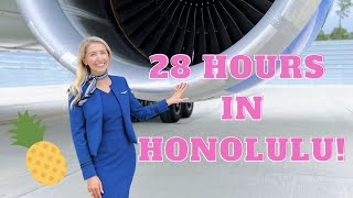 VLOG Purser on the 777 to Honolulu My First Long Haul Hawaii  Flight Attendant Vlog [upl. by Riada]