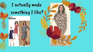 Rare sewing success Butterick 6621 wrap dress pattern review [upl. by Willdon803]