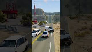 Realistic Highway Car Crashes 41 [upl. by Nauqyt]