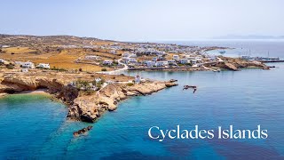 Cyclades islands Greece  by drone 4K [upl. by Suirrad]