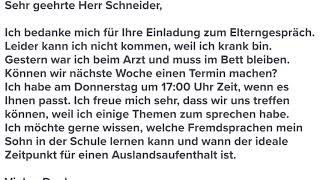 Schriftliche B1 Prüfung und die Musterantworten  Wir lernen Deutsch [upl. by Eveiveneg]