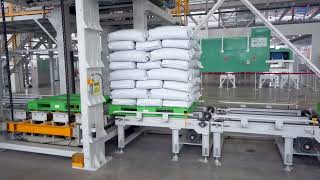 High performance highlevel mechanical palletizor [upl. by Ainat]