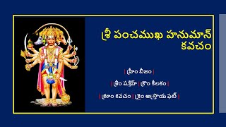 Panchamukha Hanuman Kavacham పంచముఖ హనుమాన్ కవచం in Telugu with lyrics [upl. by Devlen]