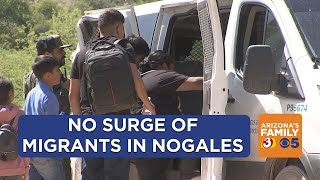 Officials not seeing large amount of immigrants crossing in Nogales [upl. by Refotsirk]