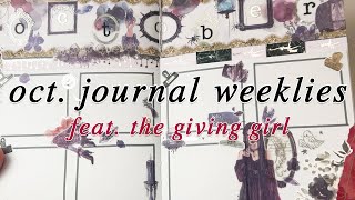 october bullet journal weeklies setup PWM・the giving girl・ghoulish glam [upl. by Acinad]