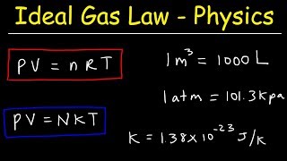 Ideal Gas Law Physics Problems With Boltzmanns Constant [upl. by Ahcmis]