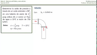 Pérdidas Menores Ejercicio 7 [upl. by Bogart152]