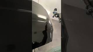 PAINT SPRAYING BLACK METALLIC BASE COAT PROPERLY [upl. by Garmaise989]