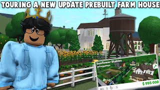 TOURING the NEW BLOXBURG UPDATE PREBUILT FARM HOUSE [upl. by Linnie]