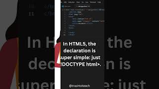 Why You Need DOCTYPE in HTML 🌐 shorts html [upl. by Noroj]